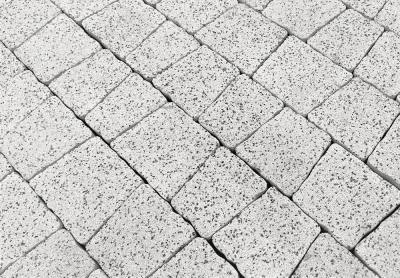 Плитка тротуарная "Антик" 60 мм Мрамор Белый с черным