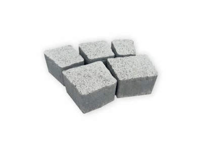 Плитка тротуарная "Антик" 60 мм Мрамор Белый с черным