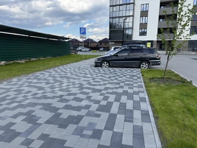 Плитка тротуарная "Городской микс" 80 мм Стандарт черный