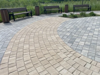 Плитка тротуарная "Городской микс" 60 мм Колормикс Соборная площадь