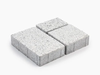 Плитка тротуарная "Городской микс" 60 мм Мрамор Белый с черным